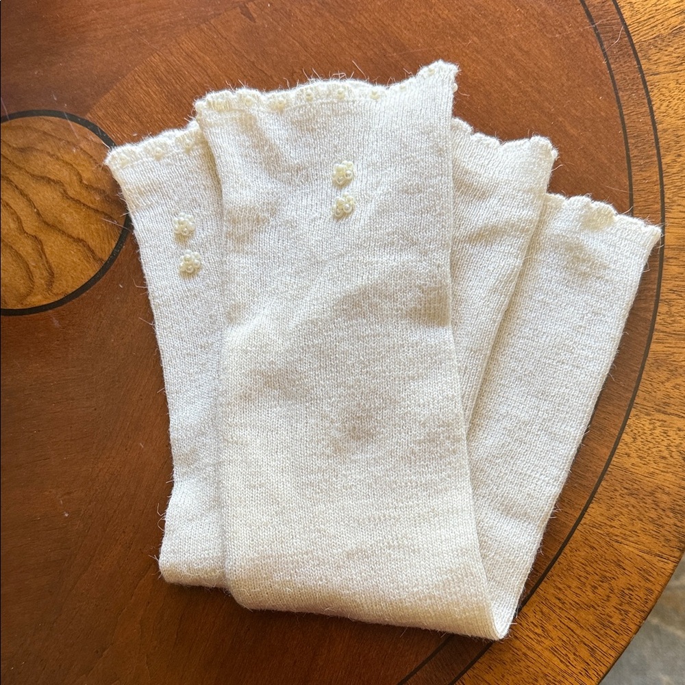 Cream Knit leg  Warmers